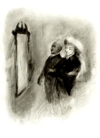 Stephen Black meets the gentleman with the thistle-down hair.