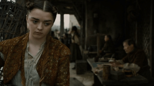 Arya overhears the thin man.