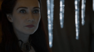 Melisandre sees the melting ice as proof of Rh'llor's favor.