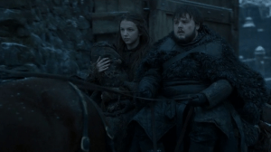 Sam and Gilly start off on their journey.