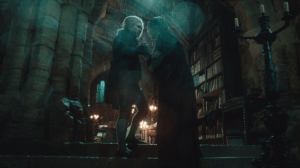Jonathan Strange and Mr. Norrell in the library at Hurtfew.