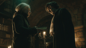 Mr. Norrell has saved one copy of Jonathan Strange's book.